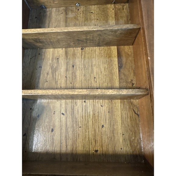 14.5"x9"x2.5" - 3 Tier Shelf Wall Hangin Wood Shadow Box VNTG Slide Panel Front - Picture 14 of 16